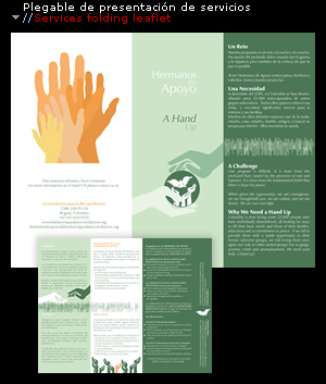 Plegable de presentación de servicios//services trifold leaflets