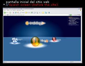 Splash comercial del sitio web // Splash screen