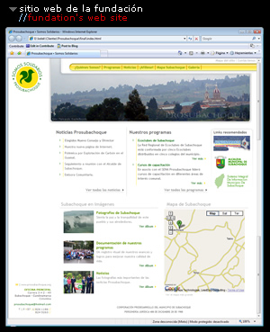 Sitio web de Prosubachoque // Prosubachoque's web site
