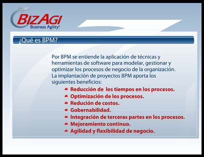 Presentación Comercial de BizAgi v8.6 // BizAgi r8.6 commercial presentation