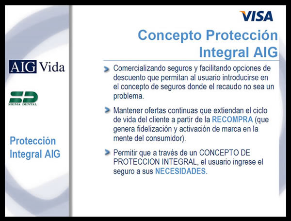 AIG Business proposal // Propuesta comercial de AIG