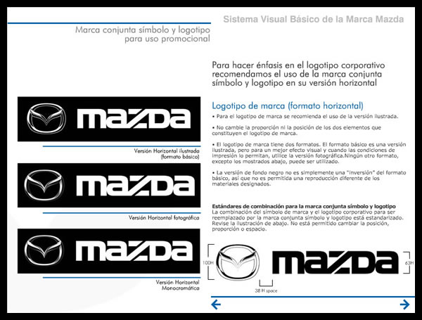 Manual digital de Identidad // Mazda's identity digital manual