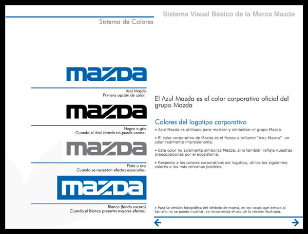 Manual digital de Identidad // Mazda's identity digital manual