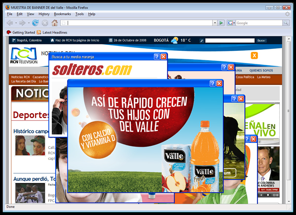 Publicidad digital para jugos delValle