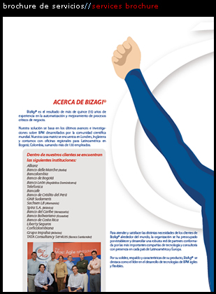 brochure BizAgi [ página interna // inner page ]