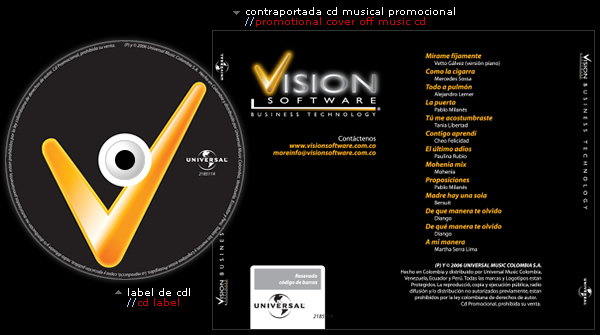 label de cd promocional // promotional cd's label